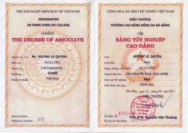Giải pháp phục chế văn bằng Cao đẳng Trung cấp